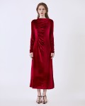 G-Red Woven Flared Dress